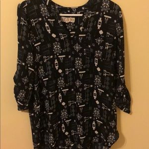 Quarter sleeved silk tunic